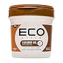 Ecoco Eco Style Gel - Coconut Oil - Adds Luster And Moisturizes Hair - Weightless Styling And Superior Hold - Prevents Breakage And Split Ends