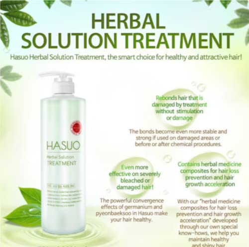Hasuo Herbal Solution Treatment 750ml/ 25.36 fl.oz Balancing Oil & Moisture