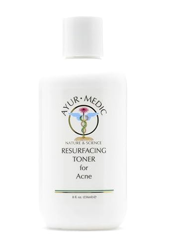 Ayur-Medic Resurfacing Toner - Gentle Facial Exfoliator That Hydrates Skin and Promotes a Fresh, Radiant Complexion, 8 oz