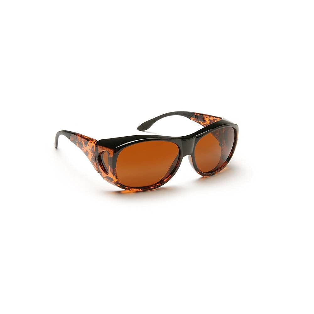 Eschenbach Optik Solar Shield - Polycarbonate, Filtered UV Protection Sunglasses for Men and Women -Small, Amber