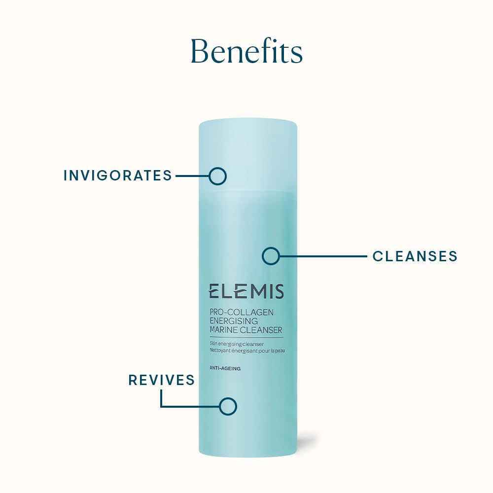 ELEMIS Pro-Collagen Energising Marine Cleanser 150ml - Anti-Aging Gel Face Wash To Purify, Energize & Refresh Skin with Magnesium & Zinc