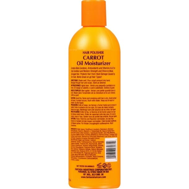 Fantasia Hair Polisher Carrot Growth Oil Moisturizer, 12 oz (Pack of 5)