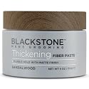 Blackstone Men's Grooming Thickening Fiber Paste Gel for Hair Styling - Adds Volume with Pliable Hold & Matte Finish | Paraben Free, Sandalwood (4 oz)
