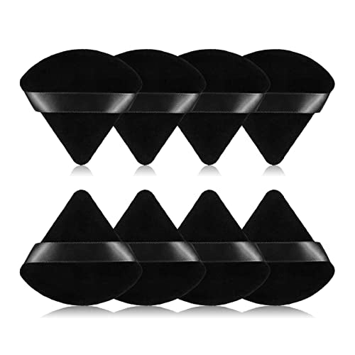 8Pcs of Triangular Powder Puff Makeup Sponges, Made of Super-soft Velvet, Designed for Contouring, Eye, and Corner, Beauty Blender Foundation Mixing Beauty and Personal Care RAREIUS Default Title