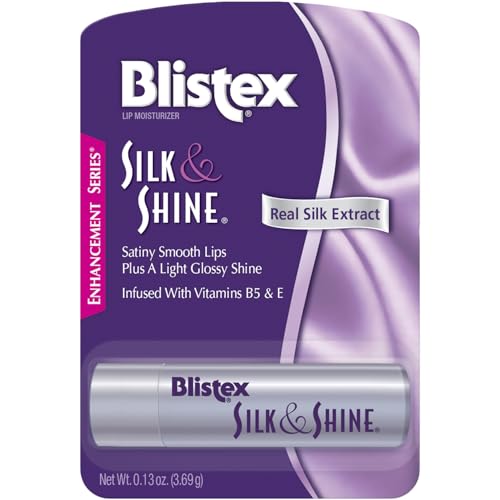 Blistex Silk & Shine Lip Moisturizer - Enhancement Series, Real Silk Extract, Infused with Vitamins B5 & E, 0.13 oz (3.69 g) Beauty & Personal Care Blistex