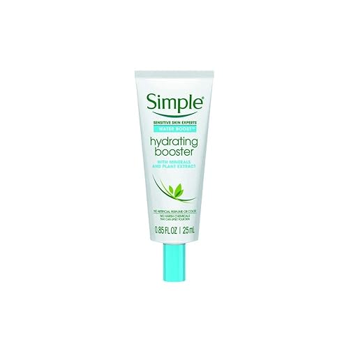 Simple Water Boost Hydrating Booster, Dry Sensitive Skin, 0.85 fl oz (Pack of 2)