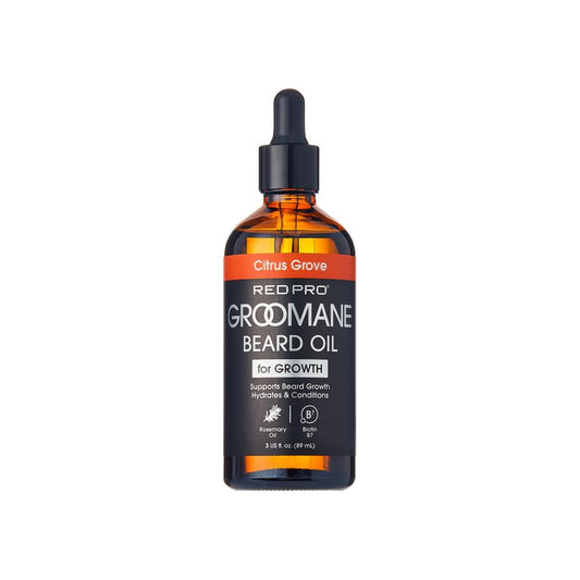 Red by Kiss Groomane Beard Oil, Rosemary Oil & Biotin, Promotes Full, Healthy Look Beard Strengthen Facial Hair, Reduces Breakage (3 fl.oz, Citrus Beauty and Personal Care Red by Kiss