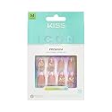 Kiss Icon, Press On Nails, Nail glue included, 'Vibrant', Pink, Medium Size, Almond Shape, Includes 32 Nails, 2g Glue, 2 Manicure Stick, 1 Mini File Beauty & Personal Care KISS