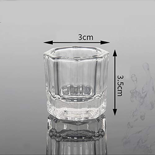 Karlash 2 Nail Art Acrylic Liquid Powder Dappen Dish Nail Crystal Bowl Glass (Dappen Dish) (Pack of 2)