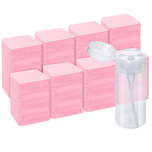 Lint Free Nail Wipes, Acetone Nail Polish Remover 1080PCS with Pump Dispenser, Gel Nail Polish Remover Pads Soft Non-woven Nail Wipes for Nail Polish Beauty and Personal Care Seonggong Default Title