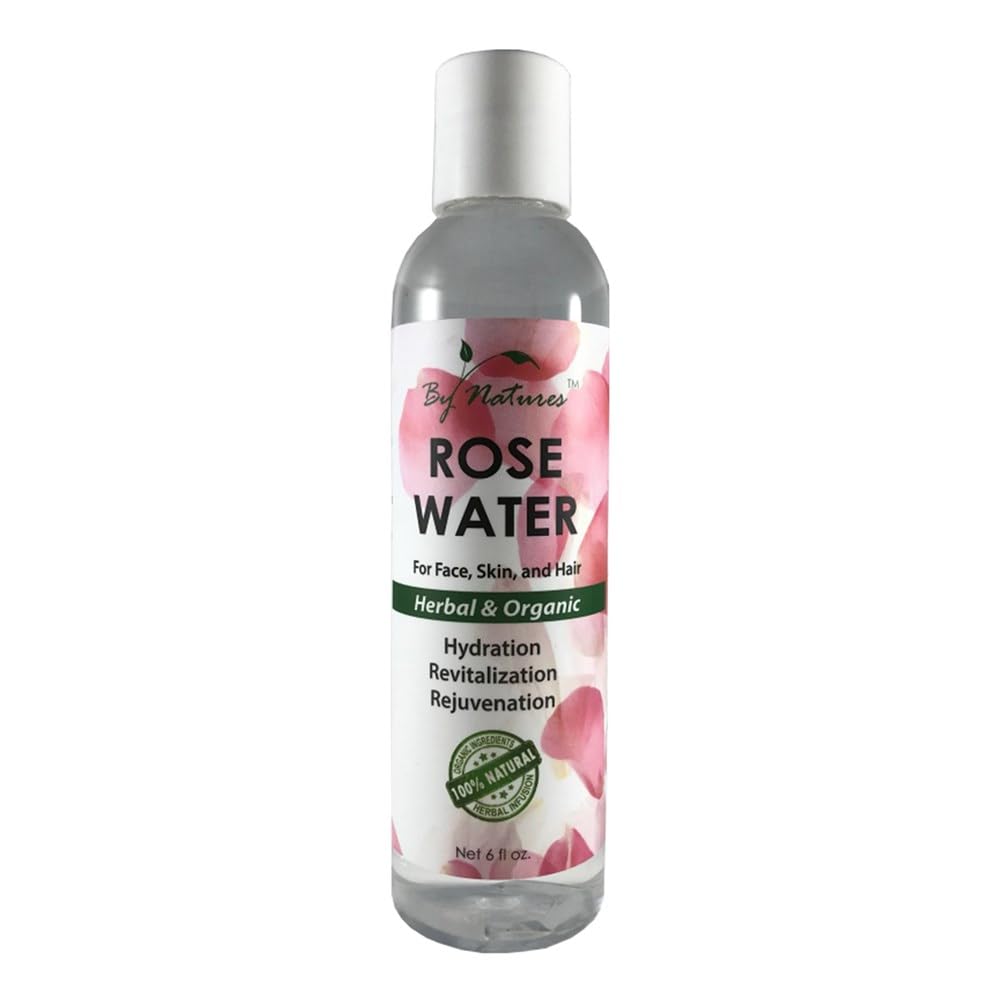 by Natures Rose Water for Face Skin and Hair 6oz