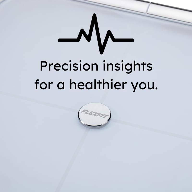 FlexFit Scale for Body Weight and Fat Percentage, 8 Electrodes High Precision Digital Scale Accurate Measurement of 56 Body Indicators, Bathroom…