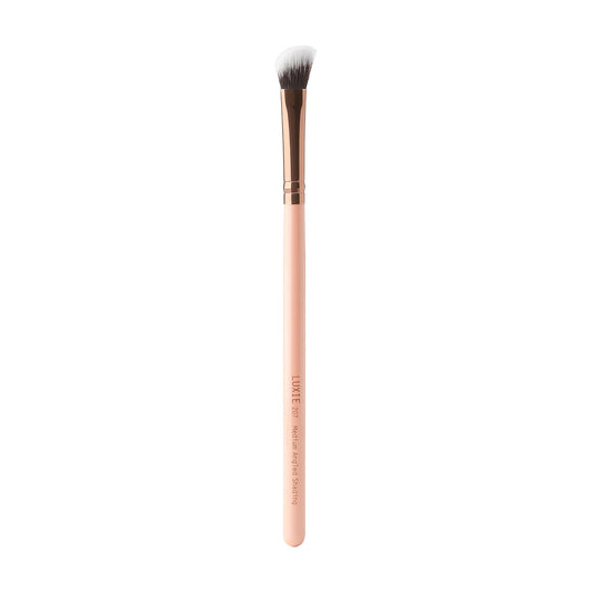 Luxie Rose Gold Medium Angled Shading Brush 207 - Makeup Brush for Highlighting, Defining Crease, and Blending Eyeshadow - Eyeshadow Applicator - 1 pc