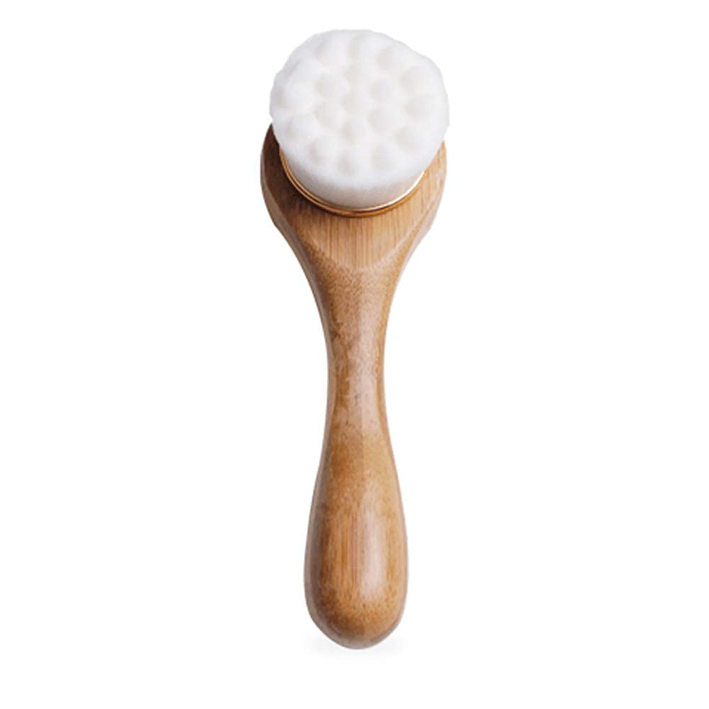 Alana Mitchell Bamboo Facial Cleansing Brush - Ultra Soft Face Scrubber - Deep Cleansing & Exfoliating Face Brush - Manual Scrub Facial Brush