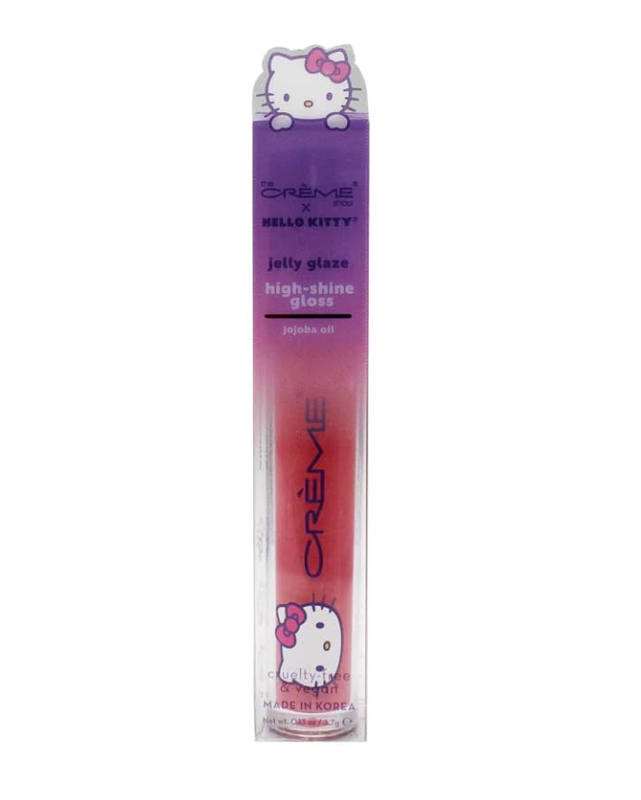 The Crème Shop X HELLO KITTY(PURPLE) JELLY GLAZE - LOVELY APPLE, 1 Ounce (Pack of 1)