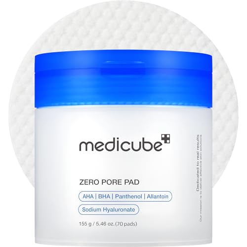 medicube Toner Pads Zero Pore Pad 2.0 | Dual-Textured Facial Pad for Exfoliation and Pore Care with 4.5% AHA Lactic Acid, 0.45% BHA Salicylic Acid | Beauty and Personal Care medicube Default Title