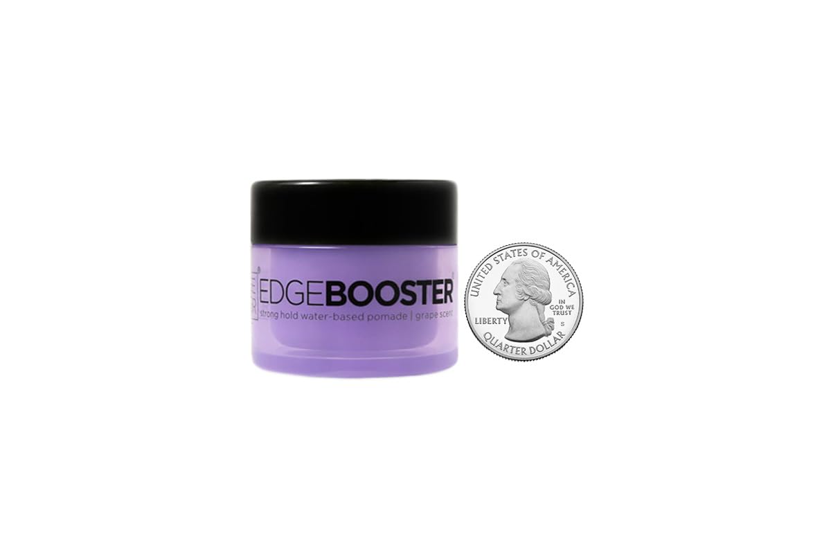 Style Factor EDGEBOOSTER Strong Hold Water-Based Pomade 0.85 Oz Mini Travel Size (0.85 Fl Oz (Pack of 1), Grape)