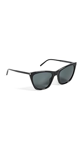 Saint Laurent Women's Kate Thin Sunglasses, Black-Black-Black, One Size