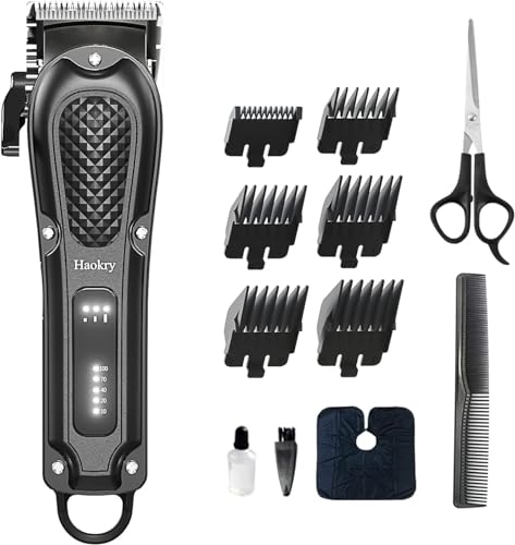 Haokry Hair Clippers for Men Professional - Cordless&Corded Barber Clippers for Hair Cutting & Grooming Rechargeable Beard Trimmer Beauty and Personal Care Haokry Default Title