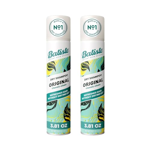 Batiste Original Dry Shampoo, Absorbs Oil & Grease, Classic Clean Scent, 3.81 oz. (Pack of 2) Beauty and Personal Care Batiste Default Title
