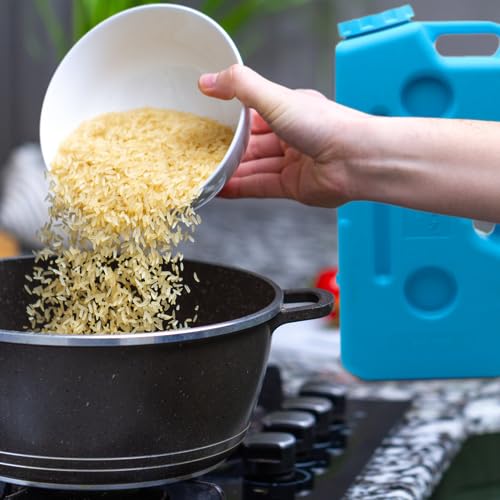 Sagan Life AquaBrick Emergency Water Storage Containers w Ventless Spigot Cap, Leak Proof Guaranteed Portable Stackable - holds 3 Gal, Long Term Food…