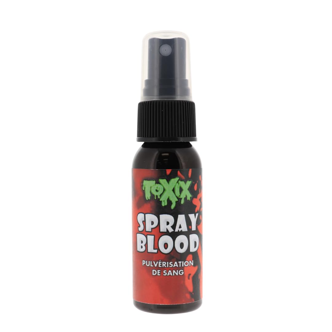 TOXIX 3PCS Halloween Fake Blood Kit- Spray Blood 1FL OZ + Blood Gel 1FL OZ + Bloody Scab 30 Grams, Washable Realistic Special FX Makeup, Zombie