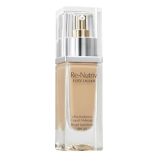 Estée Lauder Re-Nutriv Ultra Radiance Liquid Foundation SPF 20 | Luxurious, Hydrating, Long-Wearing, 1 Fl Oz, 1W1 Bone