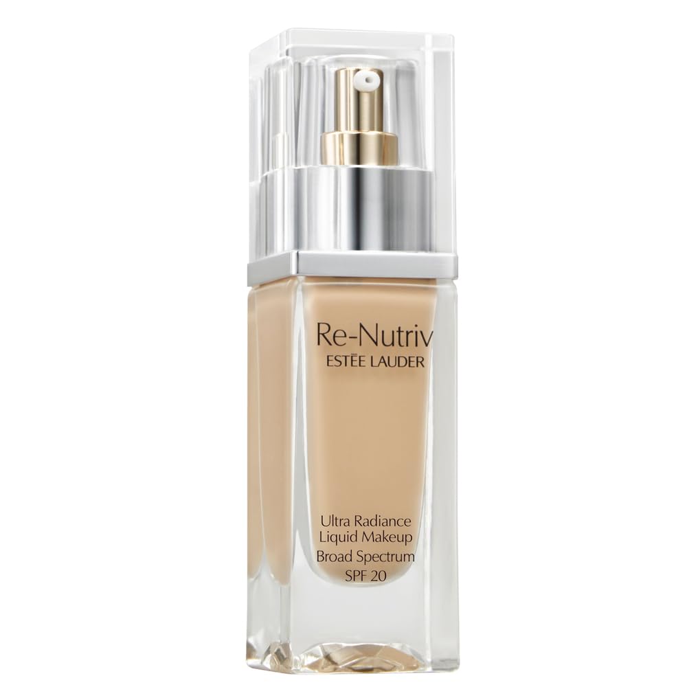 Estée Lauder Re-Nutriv Ultra Radiance Liquid Foundation SPF 20 | Luxurious, Hydrating, Long-Wearing, 1 Fl Oz, 1W1 Bone