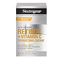 Neutrogena Rapid Tone Repair Retinol + Vitamin C Correcting Cream, Face Moisturizer with Retinol, Hyaluronic Acid & Vitamin C for Dark Spots