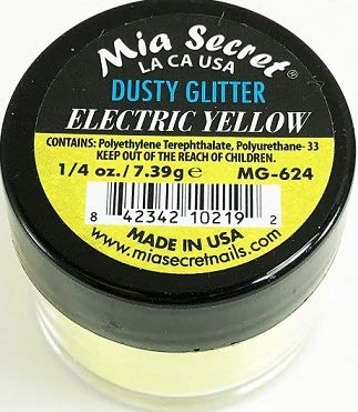 Mia Secret Dusty Glitter Collection - .25 oz (Electric Yellow)