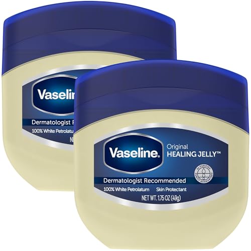 Vaseline Petroleum Jelly Travel-Size 2-Pack - Hypoallergenic Skin Protectant, Unscented Healing Ointment for Beauty & Personal Care, 1.75 Oz Ea