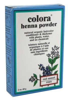 Colora Henna Powder Hair Color Red Sunset,2 Ounce (59ml)(Pack of 2)