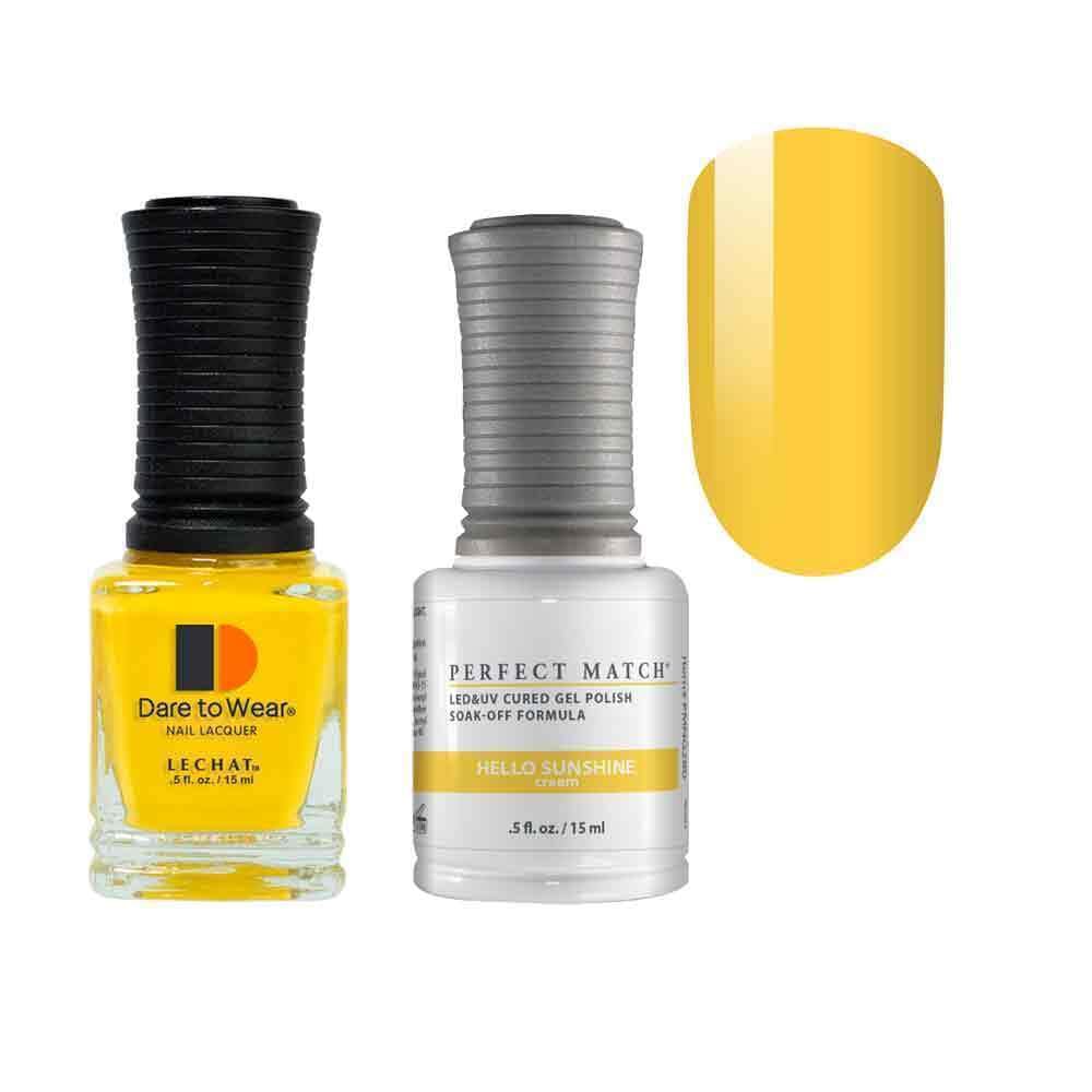 LeChat Perfect Match Summerlicious 2021 Gel Polish + Nail Lacquer - Hello Sunshine #PMS280 - 0.5 oz Beauty & Personal Care LECHAT
