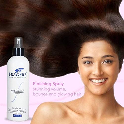 FRAGFRE Hair Finishing Spray 8 oz - Flexible Soft Hold - Hair Spray for Sensitive Skin - Fragrance Free Hypoallergenic Parabens Free - Non Irritating