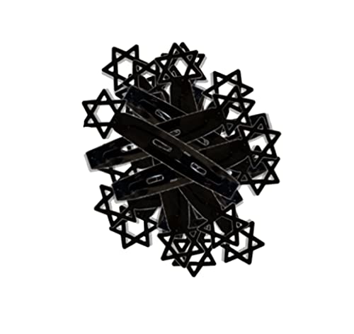 Kippah Keeper Yarmulke & Hair Clips - Bulk Pack (Black), Medium