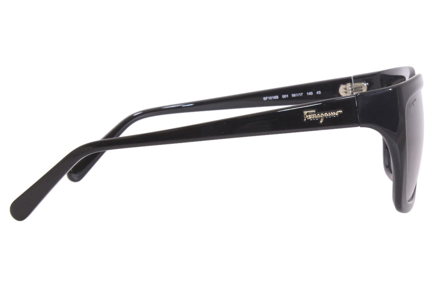 SALVATORE FERRAGAMO-SF1018S 001 Rectangle Sunglasses Black Gray