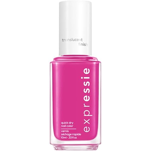 essie Expressie Nail Polish, Quick-Dry Translucent Magenta Pink Nail Polish, Vegan, Turn Up The Century, 0.33 fl oz Beauty & Personal Care essie