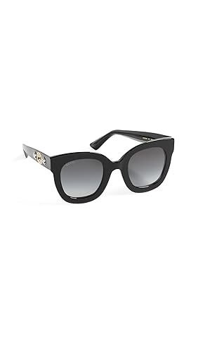 Gucci Women's Urban Stars Rectangle Sunglasses, Black/Grey, One Size