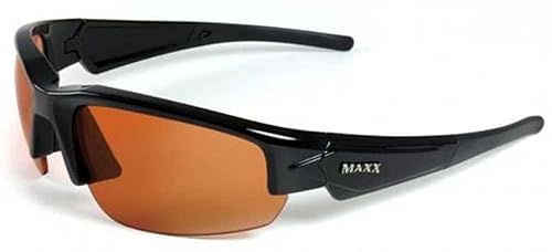 Maxx Sunglasses Dynasty 2.0 Black Frame Amber HD Lens