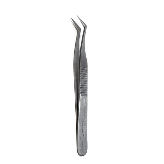 Professional Tweezers Sharp, Needle Nose, Stainless Steel, Surgical Tweezers Precision Pluckers 4.75" with Fine Precision Tips for Facial Hair Beauty and Personal Care HIGH TECH INSTRUMENTS