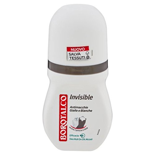 Borotalco:"Invisible" Anti-Stain Deodorant 1.69 Fluid Ounces (50ml) Deo Roll On (Pack of 2) [ Italian Import ] Beauty and Personal Care Borotalco