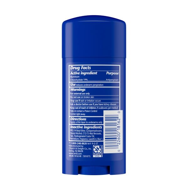 Arrid XX Extra Extra Dry Solid Antiperspirant Deodorant, Cool Shower, 2.6 oz. (Pack of 6)