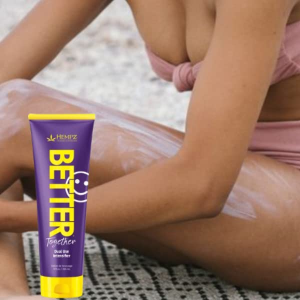 Hempz Better Together Dual Use Intensifier Tanning Lotion 9 ounces. Can be used to UV, Spray Tan and Red Light Therapy