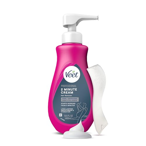 VEET Professional 2 Minute Cream for All Skin Types with Shea Butter, Effective Full Bikini & Pubic Hair Removal, Dermatologically Tested, 13.5 FL OZ Beauty and Personal Care Veet Default Title