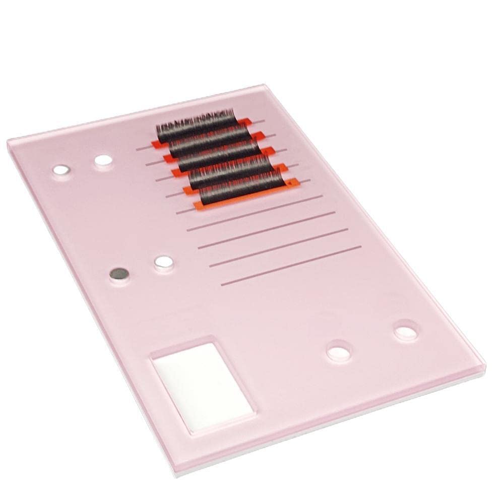Acrylic Eyelash Grafting Pallet, Lash Tile holder, Bigger Size Glue Cups Eyelash Extensions Storage Gasket Pads with Magnetic Suction for 2 Tweezers