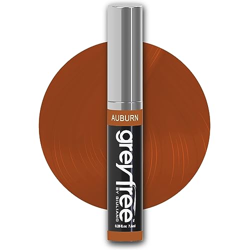 Greyfree Hair Mascara Root Touch-Up for Gray Hair | Precision Hairline Concealer for Brows & Beard (AUBURN)
