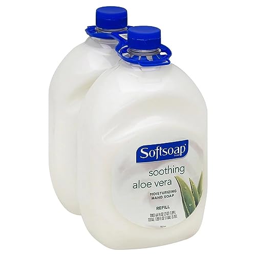 Softsoap Hand Soap Soothing Aloe Vera Moisturizing Hand Soap Refill 64 Fl Oz (Pack of 2)