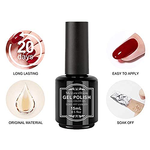 Meitawill Gel Nail Polish - 15ml Eggshell Gel Polish, Soak Off, Ideal For Salon & DIY