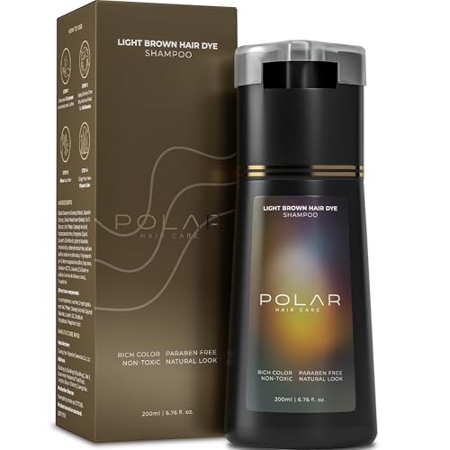 Polar Hair Dye Shampoo Light Brown Hair Dye Color Shampoo for Gray Coverage Beauty and Personal Care Polar Hair Default Title