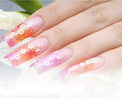 Yimart French False Nail Tips French Nail Art Tips 500pcs White French Acrylic Style Artificial False Nails Tips With Box (White)